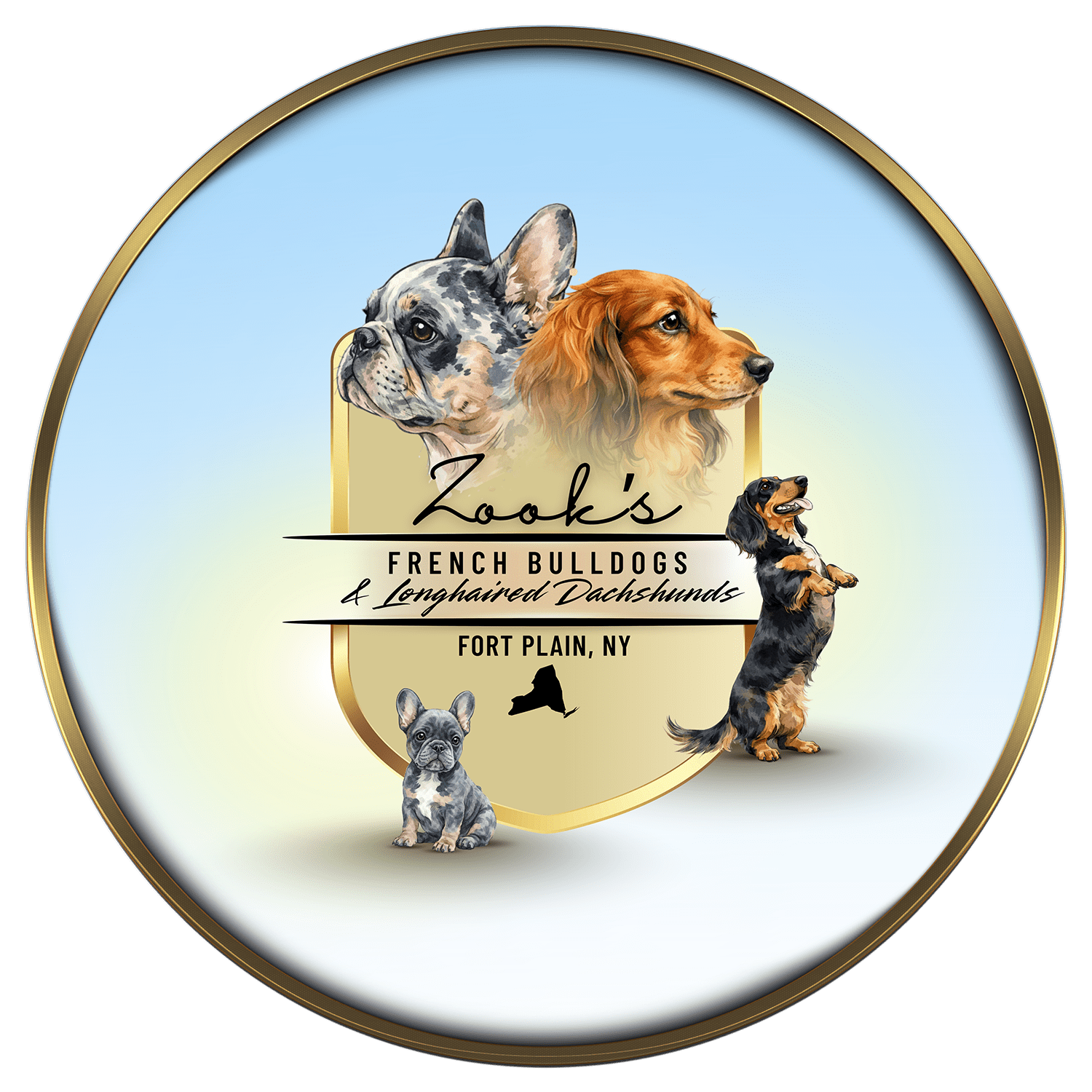 Zook's Frenchies and Dachshunds Logo small